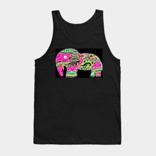 mexican floral totonac elephant in ecopop arts Tank Top